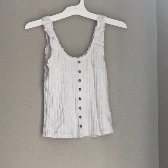 American Eagle white button up tank - Picture 1 of 4